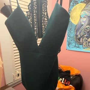 Teal body suit
